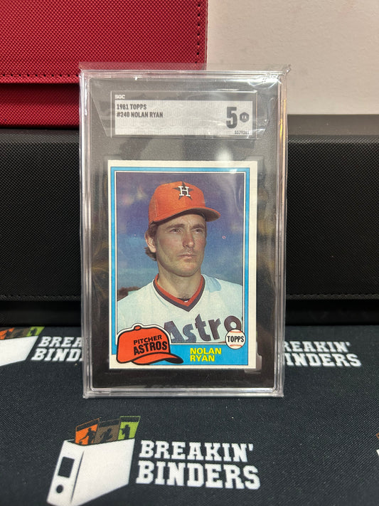 1981 Topps #240 Nolan Ryan SGC 5 EX