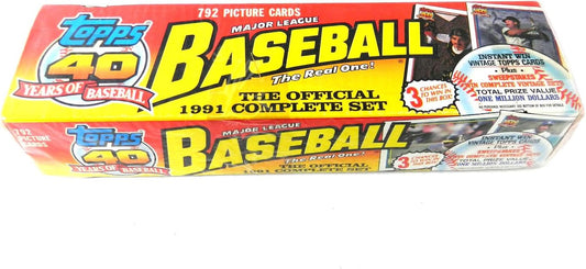 1991 Topps MLB Baseball Complete Set Factory Sealed 792 Cards