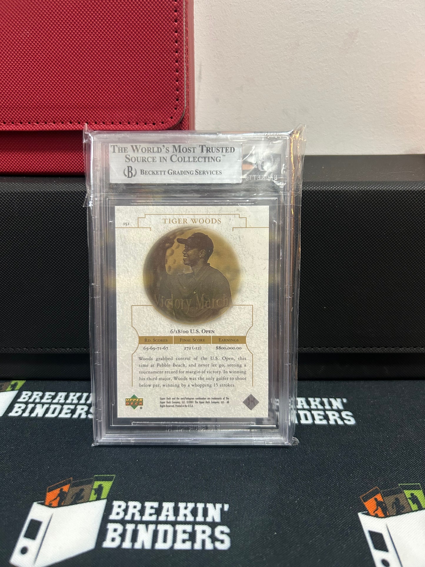 2001 Upper Deck #151 Tiger Woods VM BGS 9.0 #0013164848