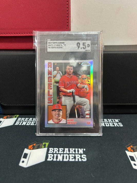2019 Topps Chrome Mike Trout ’84 Topps Design SGC 9.5 MT+