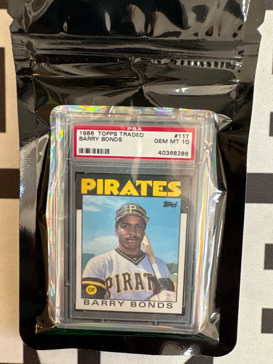 1986 Topps Traded Barry Bonds #11T PSA 10 GEM MT Breakin' Binders Keychain