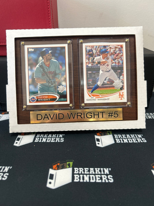 David Wright New York Mets Two-Card 6x8 Plaque