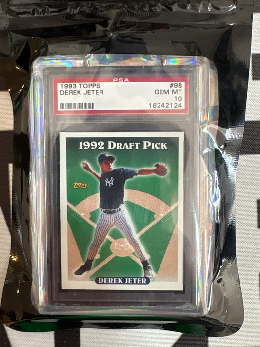 1993 Topps Derek Jeter #98 PSA 10 GEM MT Breakin' Binders Keychain