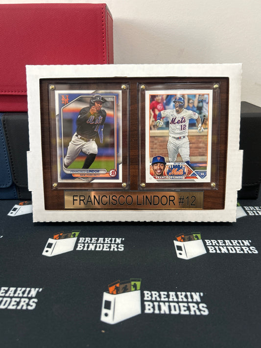 Francisco Lindor New York Mets Two-Card 6x8 Plaque