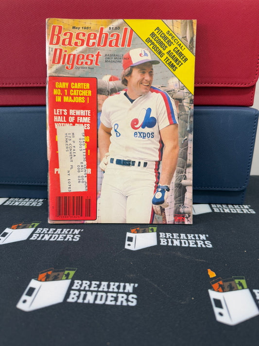 Baseball Digest May 1981 Issue Gary Carter Cover (w/address label)