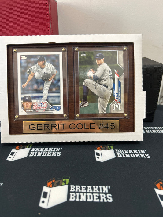 Gerrit Cole New York Yankees Two-Card 6x8 Plaque