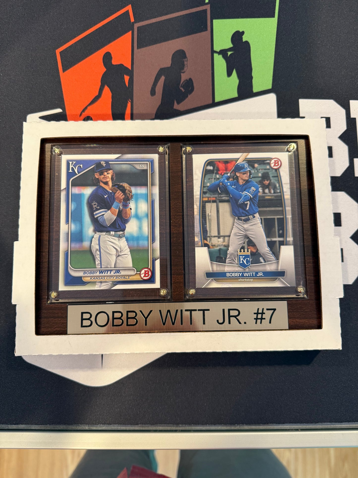 Bobby Witt Jr. Kansas City Royals Two-Card 6x8 Plaque