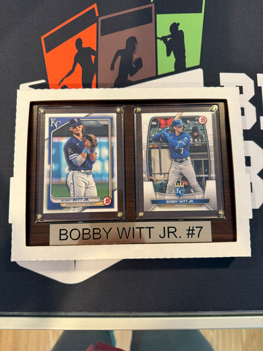 Bobby Witt Jr. Kansas City Royals Two-Card 6x8 Plaque