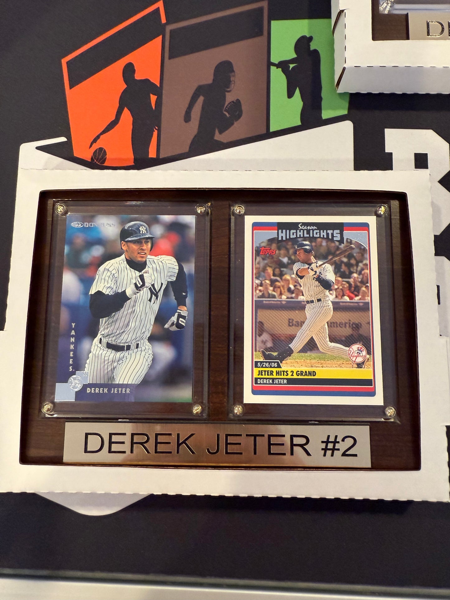 Derek Jeter New York Yankees Two-Card 6x8 Plaque