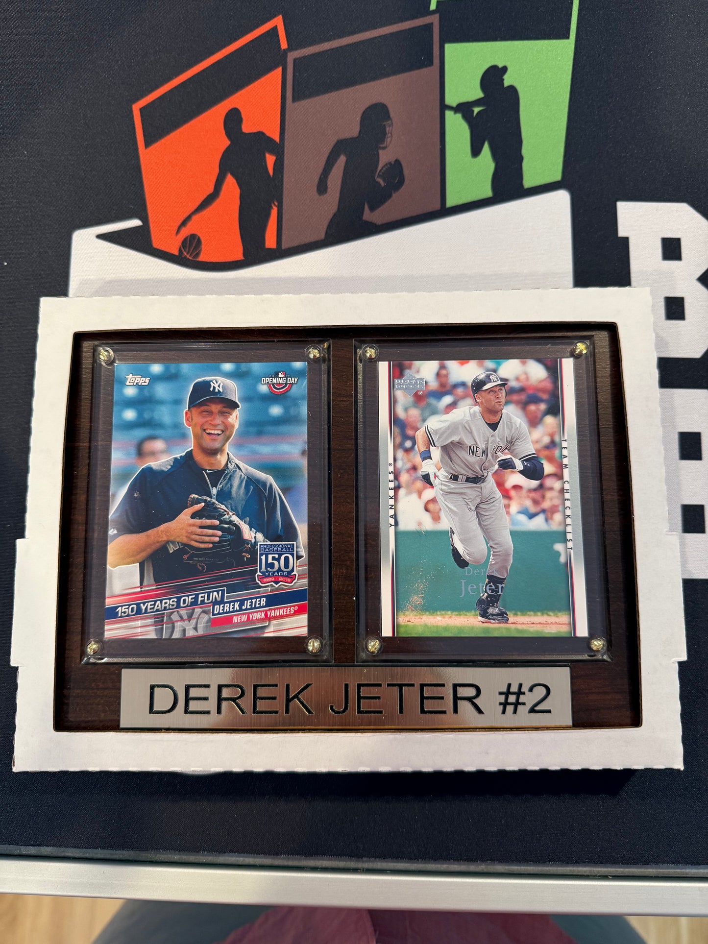 Derek Jeter New York Yankees Two-Card 6x8 Plaque