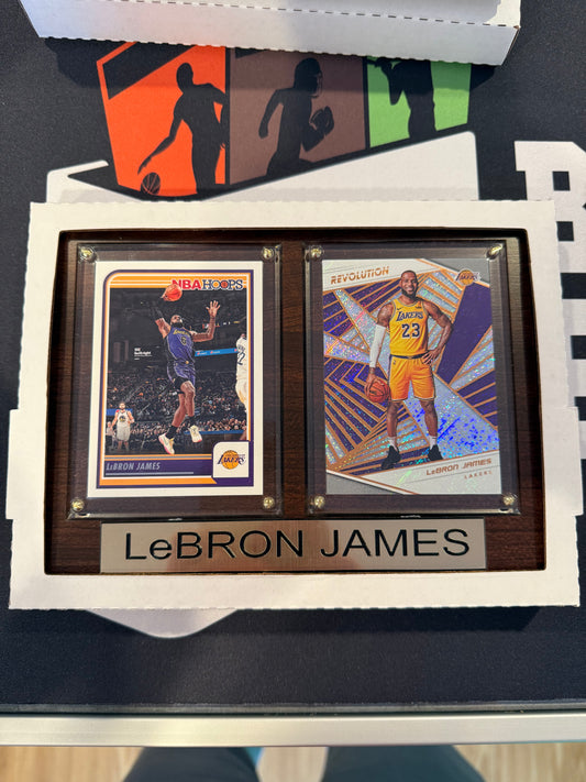 LeBron James Los Angeles Lakers Two-Card 6x8 Plaque