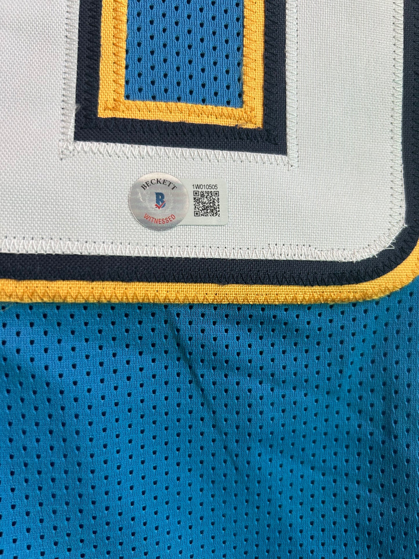 Antonio Gates San Diego Chargers Autographed Jersey Beckett Certified FRAMED W/TWO SLABS