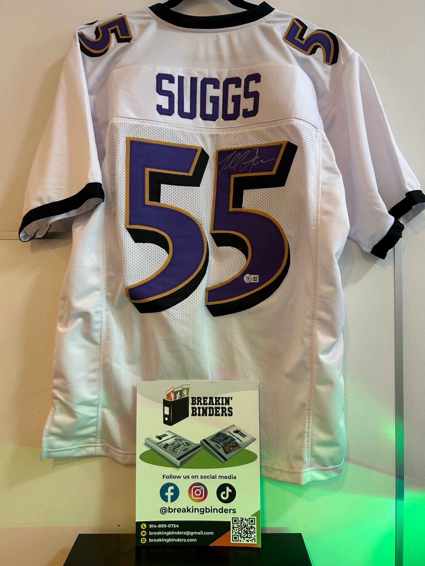 Terrell Suggs Baltimore Ravens Autographed Jersey Beckett Certified
