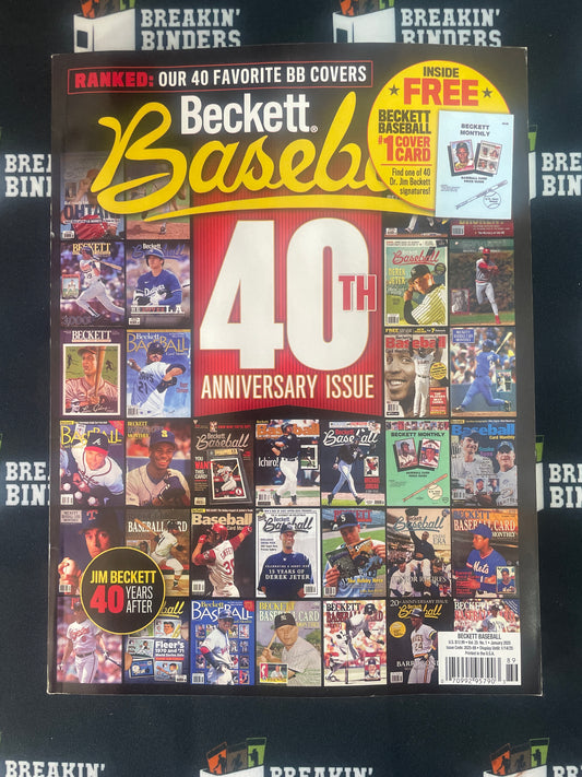 Beckett Baseball January 2025 40th Anniversary Edition