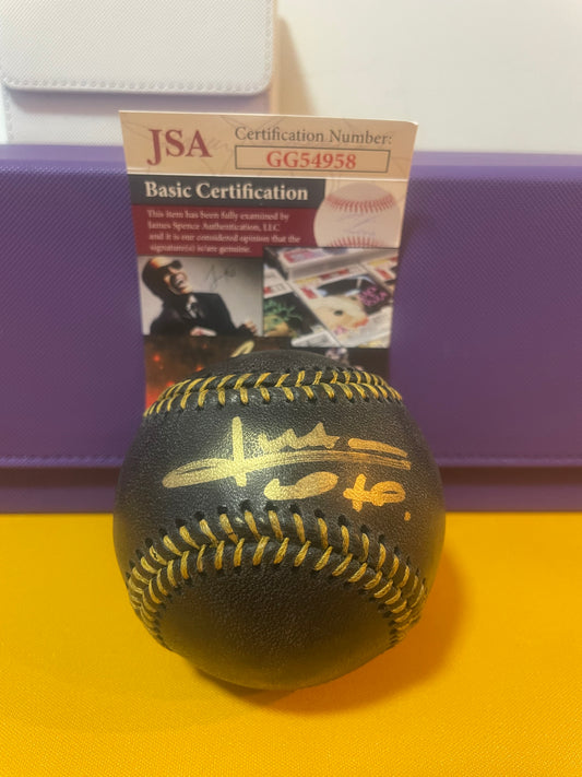 Juan Soto Gold Autographed Baseball JSA Certified