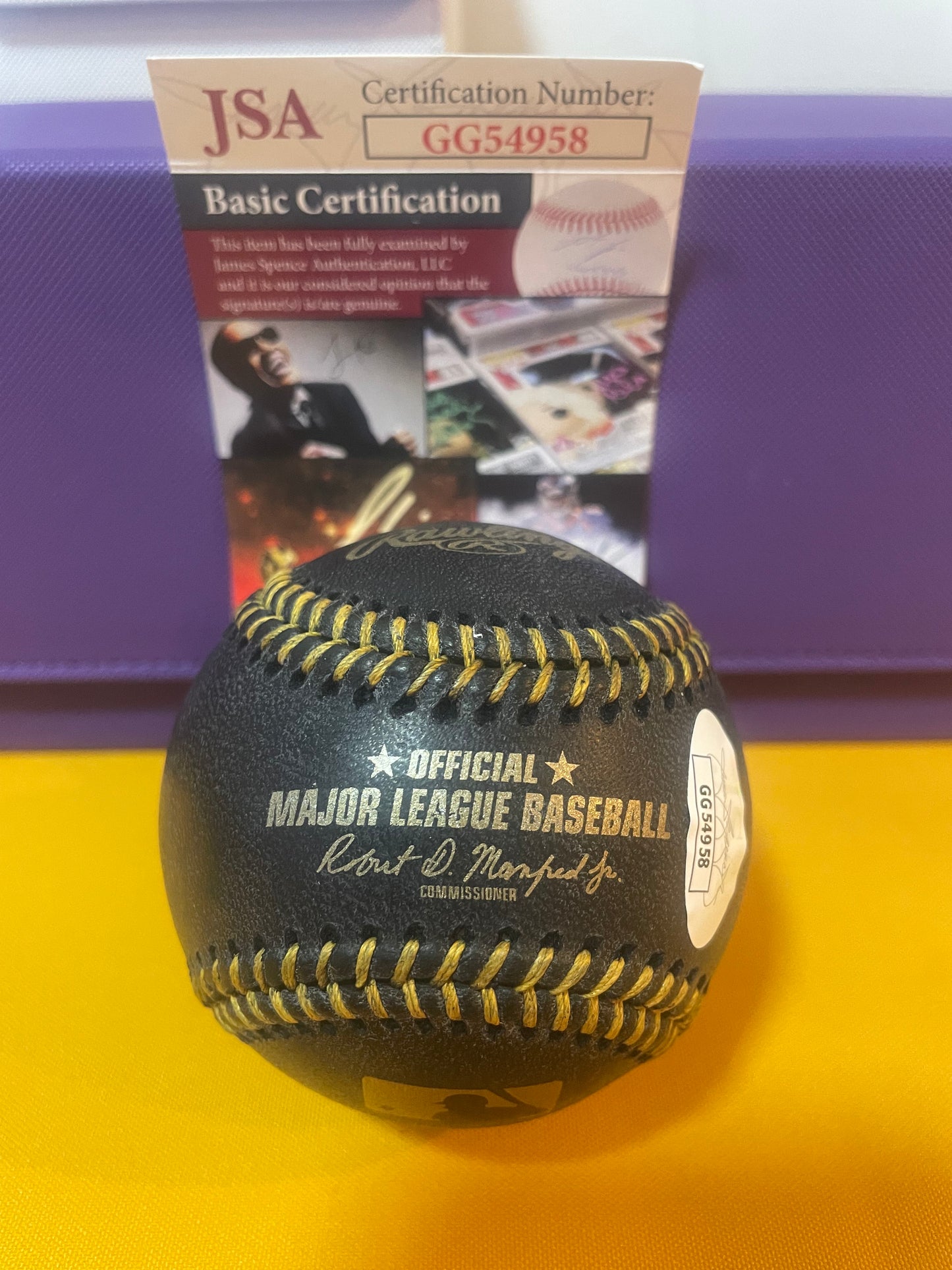 Juan Soto Gold Autographed Baseball JSA Certified