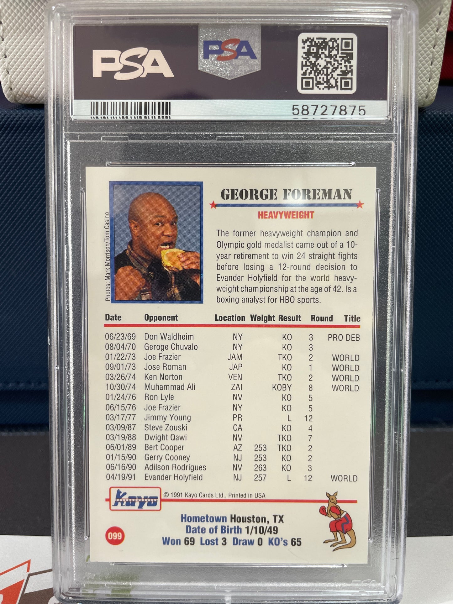 1991 George Foreman Kayo Boxing #090 PSA 9 MINT