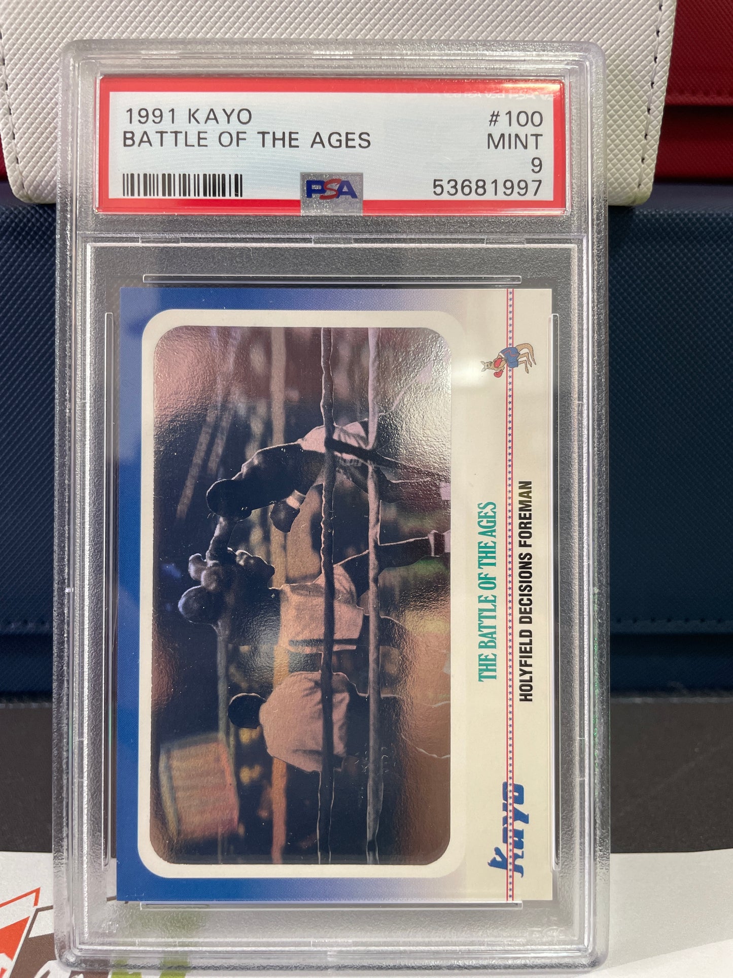1991 Battle Of The Ages Holyfield vs Foreman Hologram #100 PSA 9 MINT