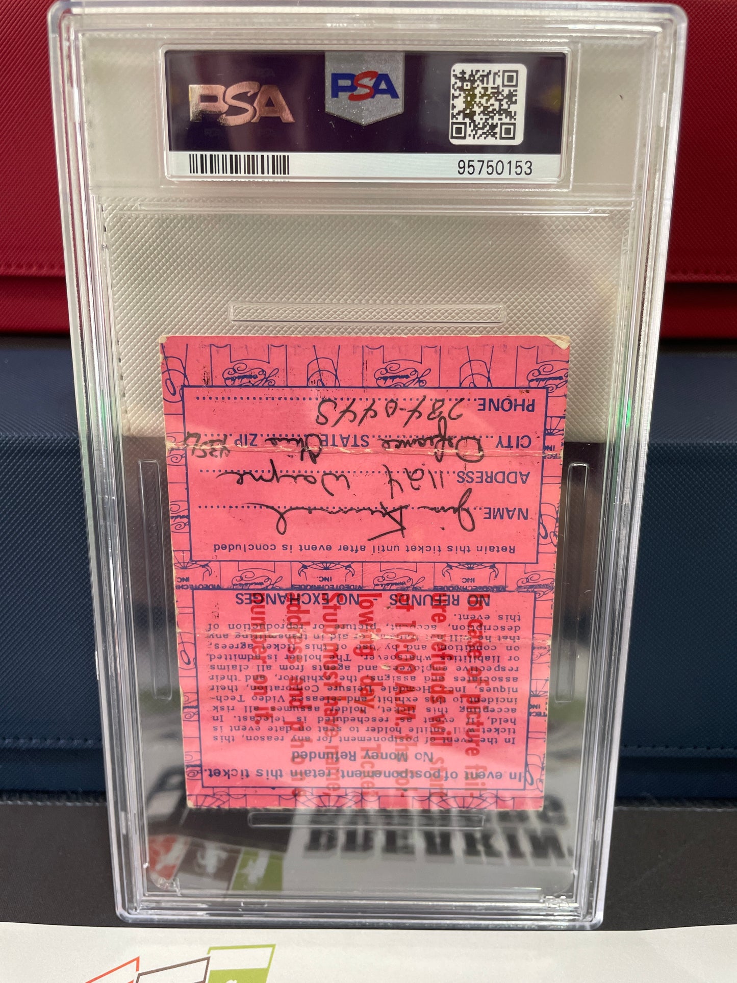 1974 "Rumble In The Jungle" Boxing Ticket Muhammad Ali/George Foreman Fight PSA