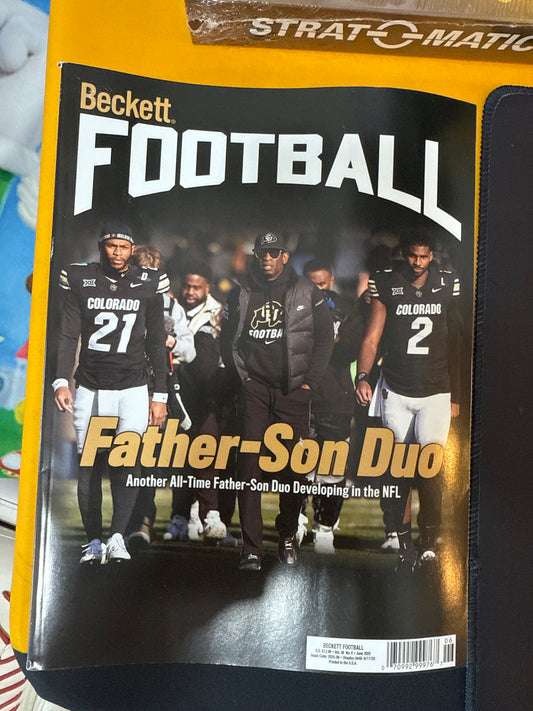 Beckett Football June 2025 Sanders Family Cover