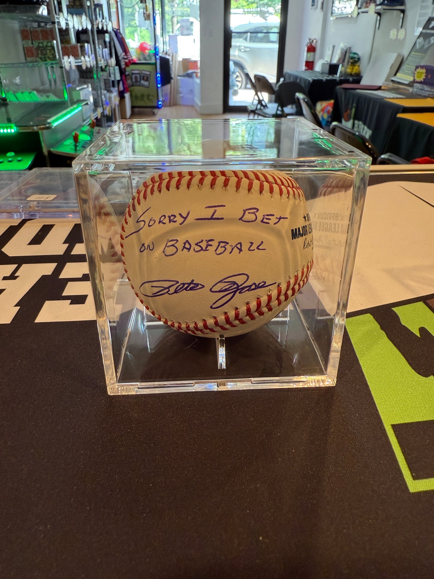 Pete Rose Signed Official MLB “sorry I bet on baseball” Inscription Baseball JSA Authenticated