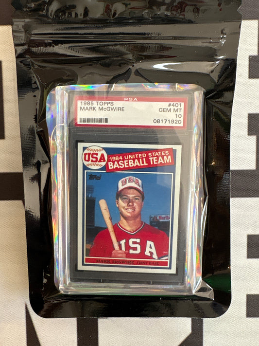 1985 Topps Mark McGwire #401 PSA 10 GEM MT Breakin' Binders Keychain