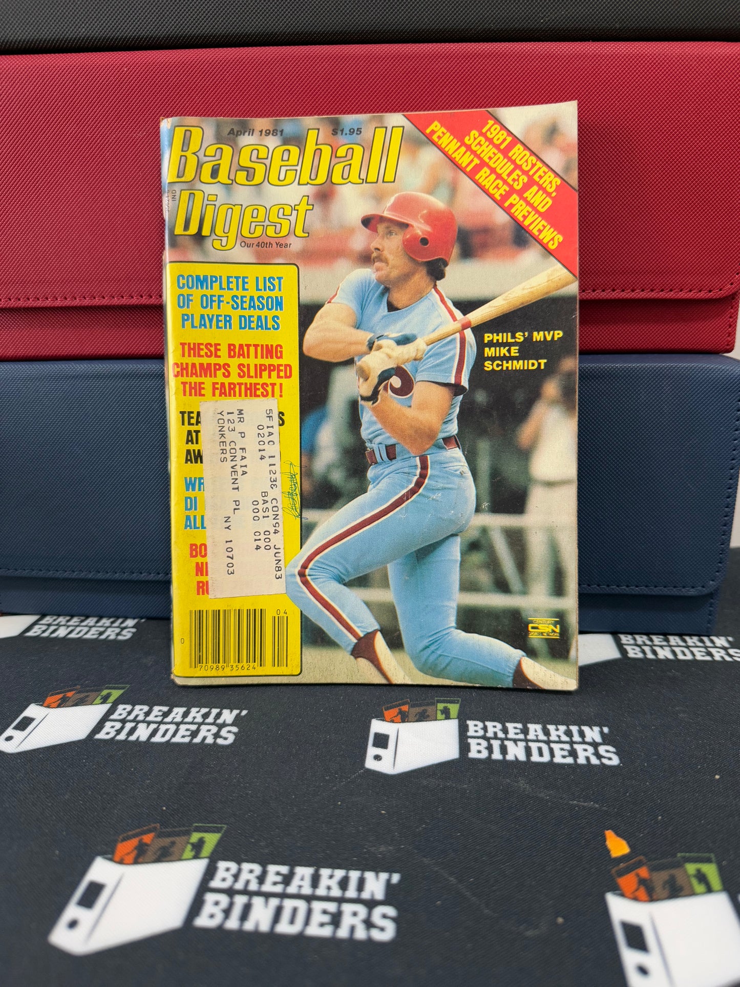 Baseball Digest April 1981 Issue Mike Schmidt Cover (w/address label)