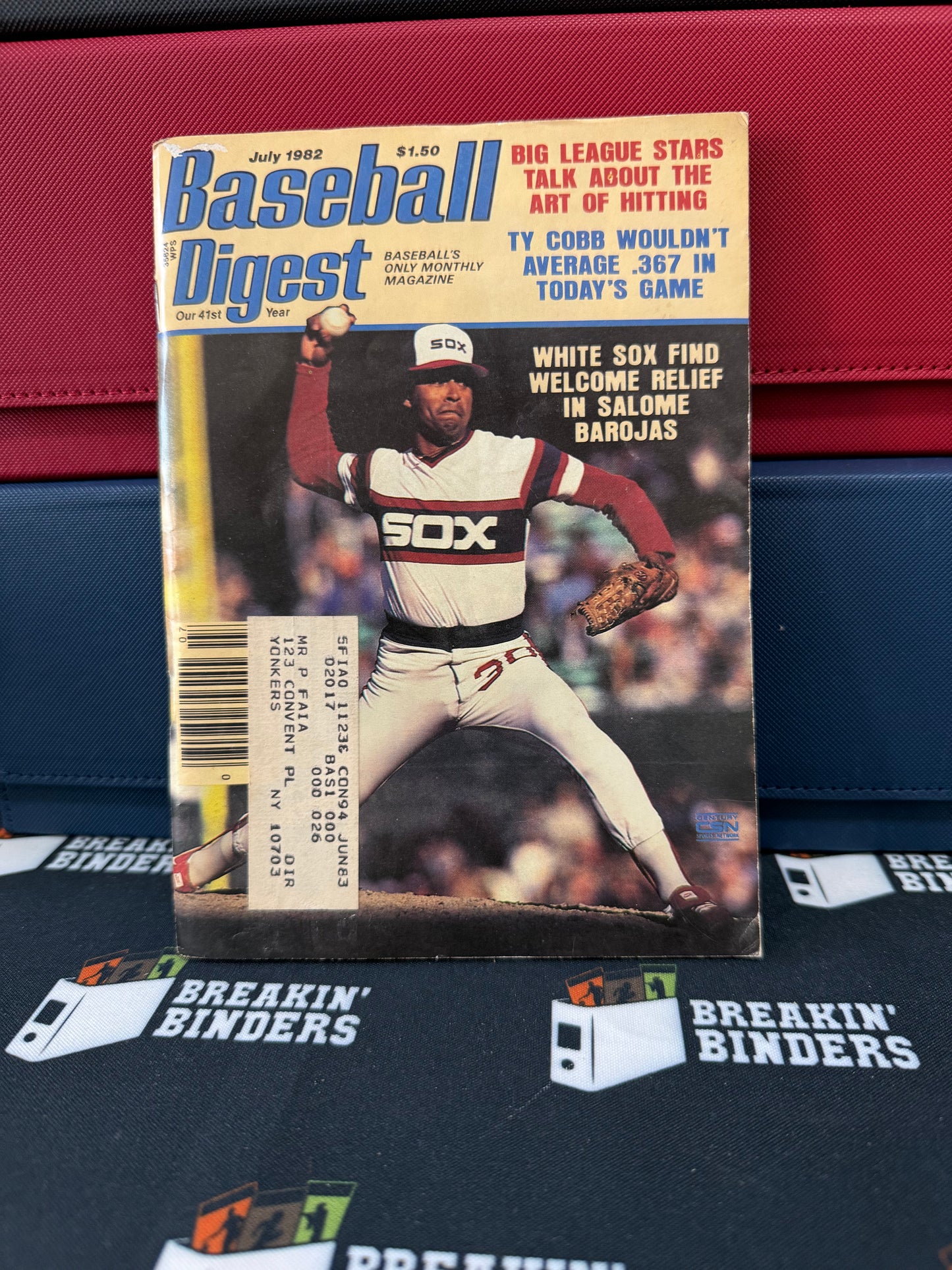 Baseball Digest July 1982 Issue Salome Barojas Cover (w/address label)