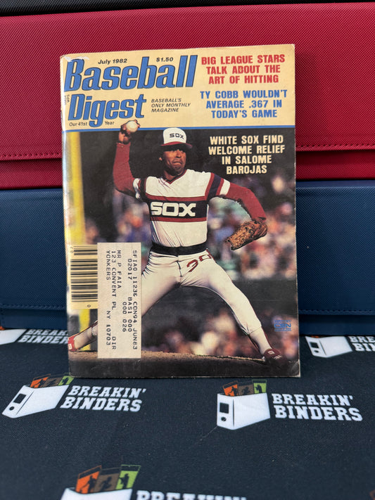 Baseball Digest July 1982 Issue Salome Barojas Cover (w/address label)