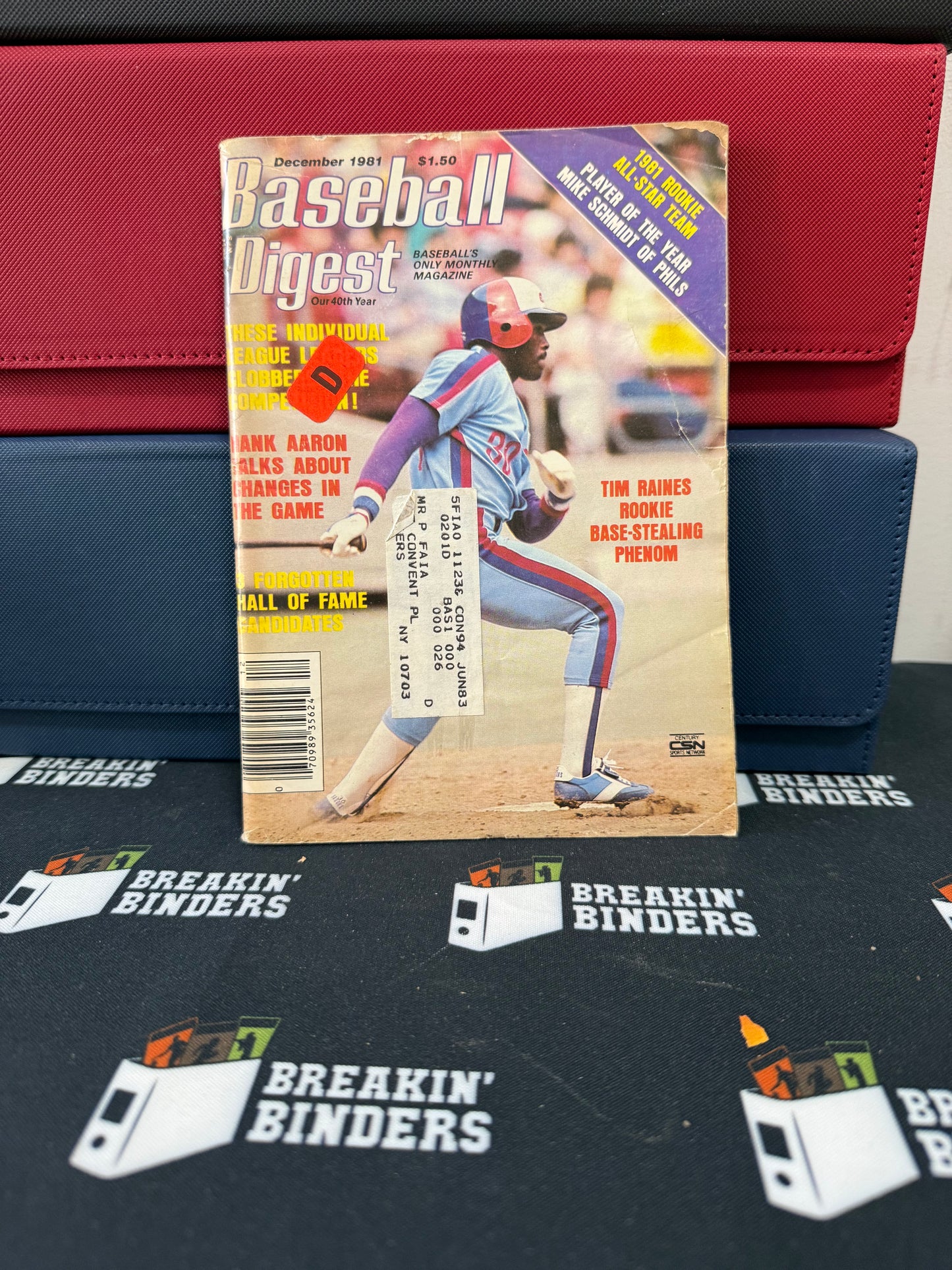 Baseball Digest December 1981 Issue Tim Raines Cover (w/address label)
