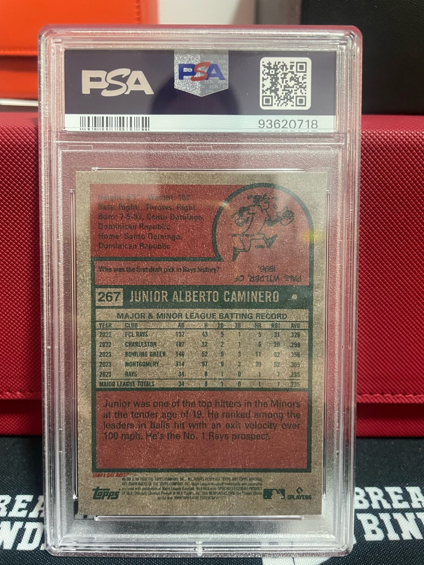 2024 Topps Heritage Junior Caminero #267 PSA 10 GEM MT PSA #93620718