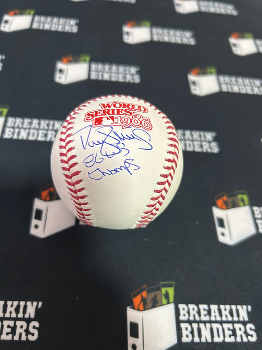 Darryl Strawberry Signed Auto 1986 World Series ROMLB Baseball w/ 86 WSC JSA COA