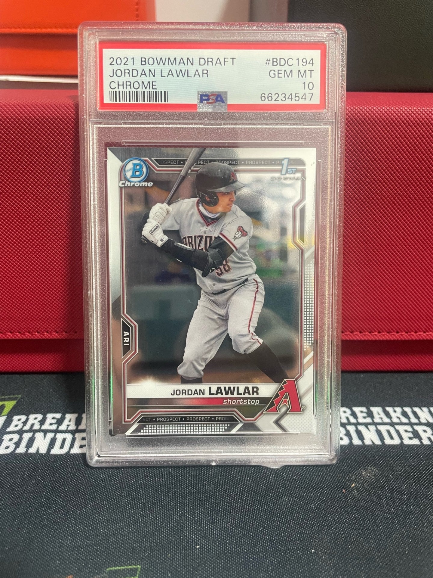 2021 Bowman Draft Jordan Lawlar Chrome #BDC194 PSA 10 GEM MT