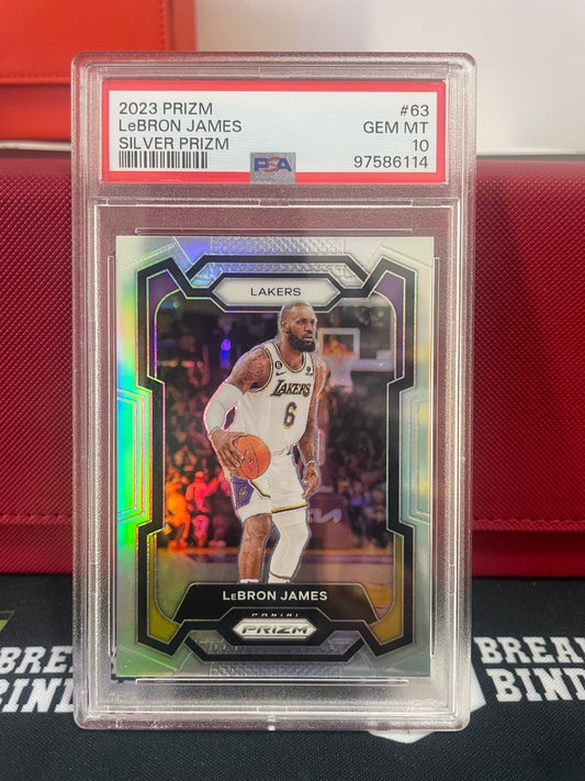2023 Prizm LeBron James Silver Prizm #63 GEM MT PSA 10 PSA #97586114
