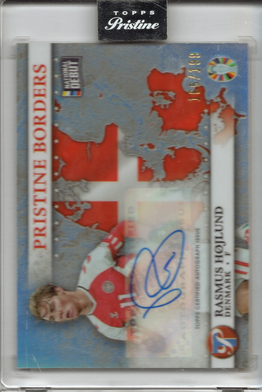 2023 Topps Pristine Road to Euro 2024 Rasmus Hojlund Pristine Borders Auto #PBA-RH  165/199