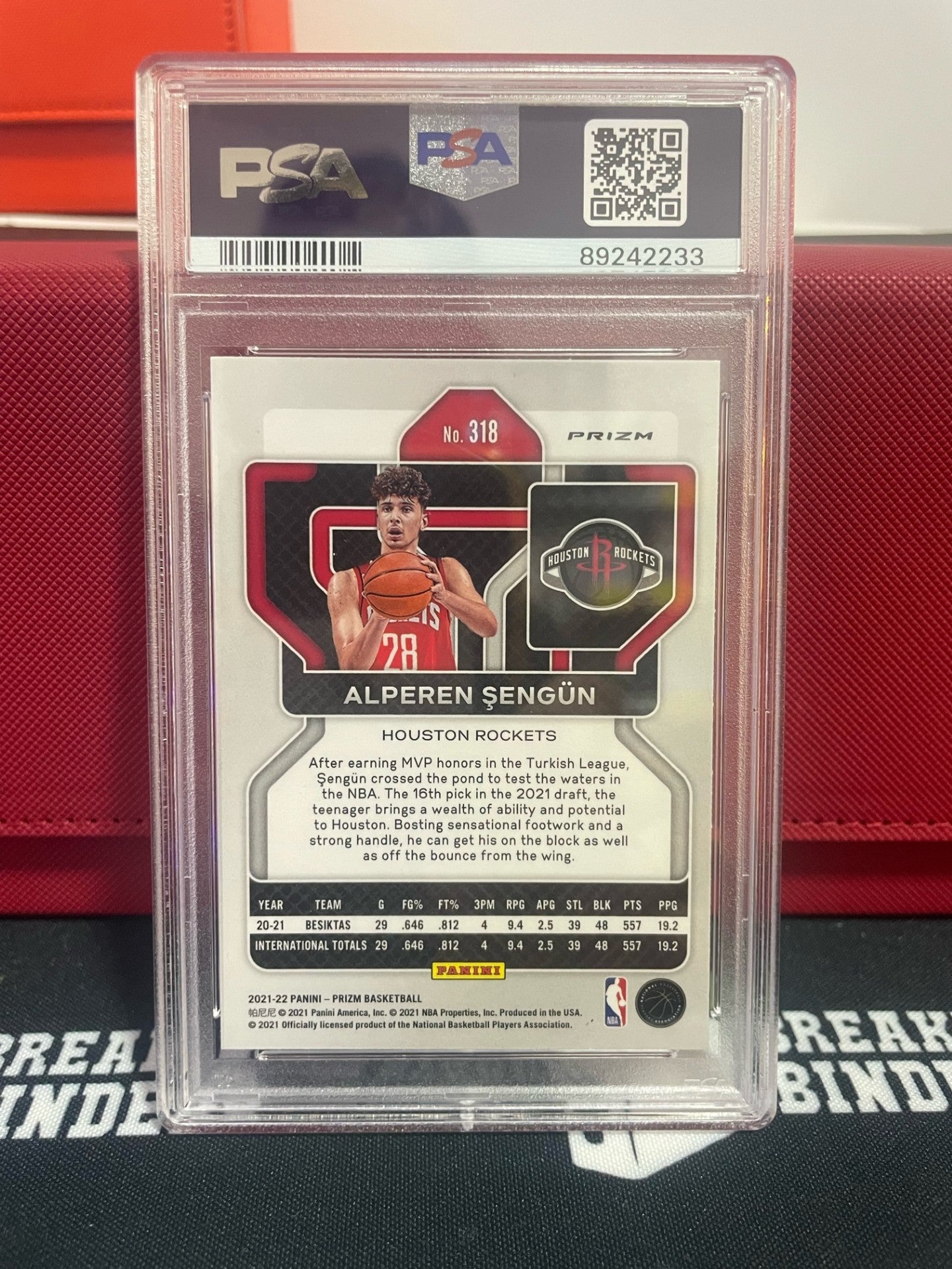 2021 Prism Alperen Sengun Silver Prizm #318 PSA 10 GEM MT