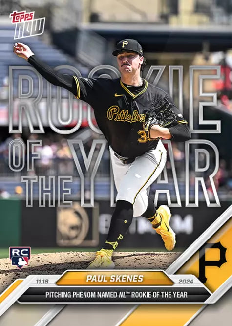 Paul Skenes - 2024 MLB Topps NOW® Card OS-2 Rookie Of The Year ROTY