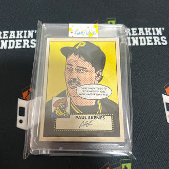 Brad Davis Art: Paul Skenes 1952 “Throwbacks” Card Art 14/25