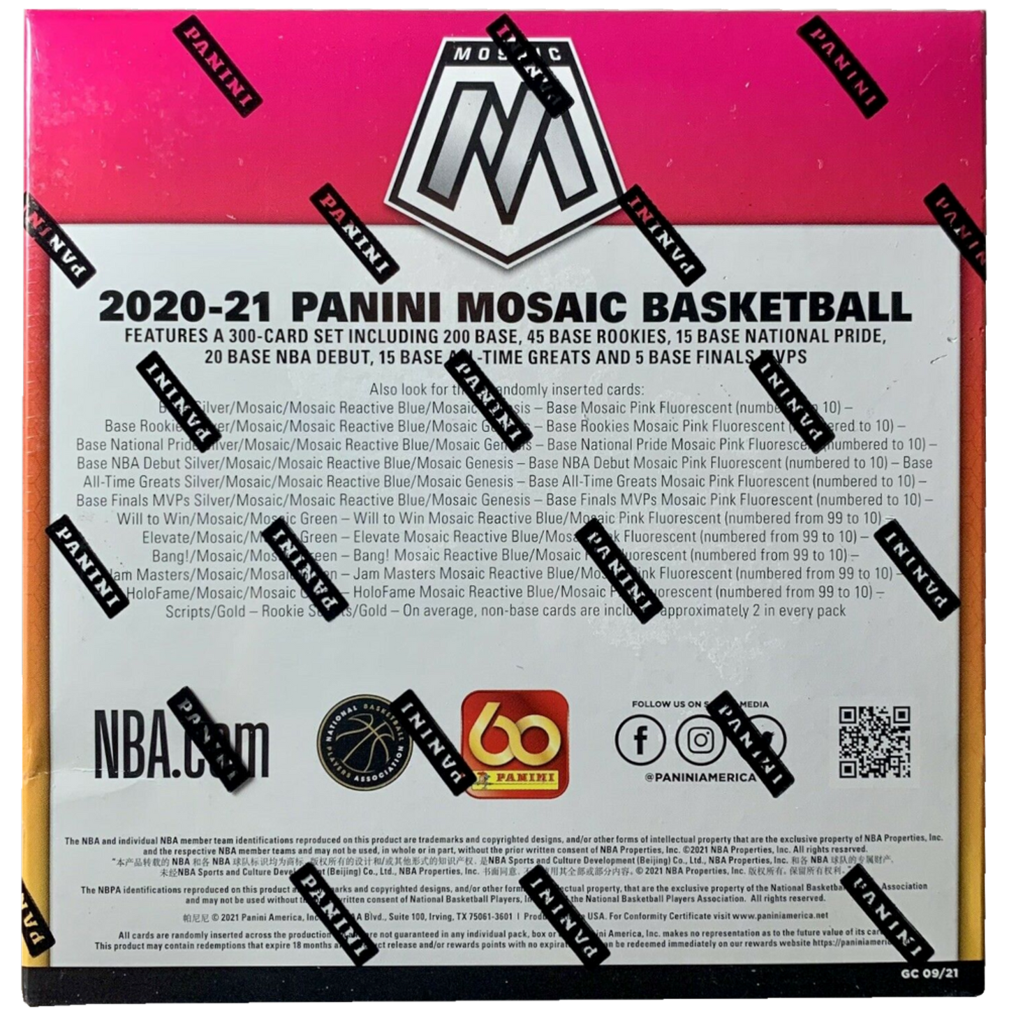 2020-21 Panini Mosaic Basketball Mega Box