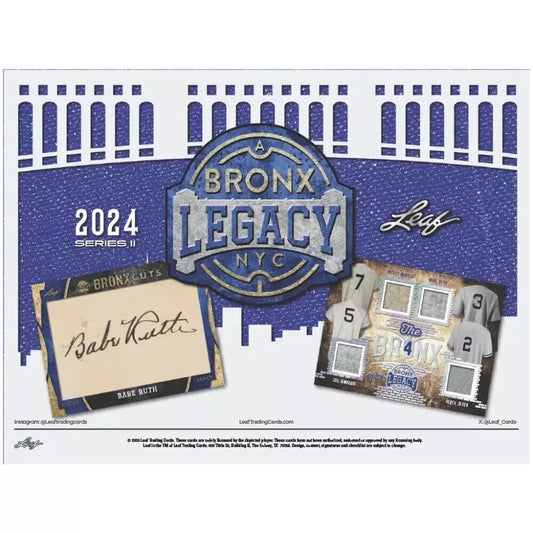 2024 Leaf A Bronx Legacy Baseball Series 2 Hobby Box