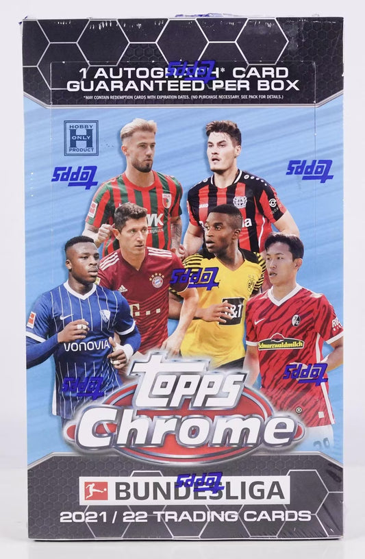 2021-22 Topps Chrome Bundesliga Soccer Sealed Hobby Box