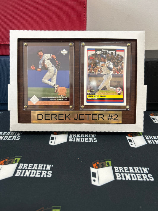 Derek Jeter New York Yankees Two-Card 6x8 Plaque
