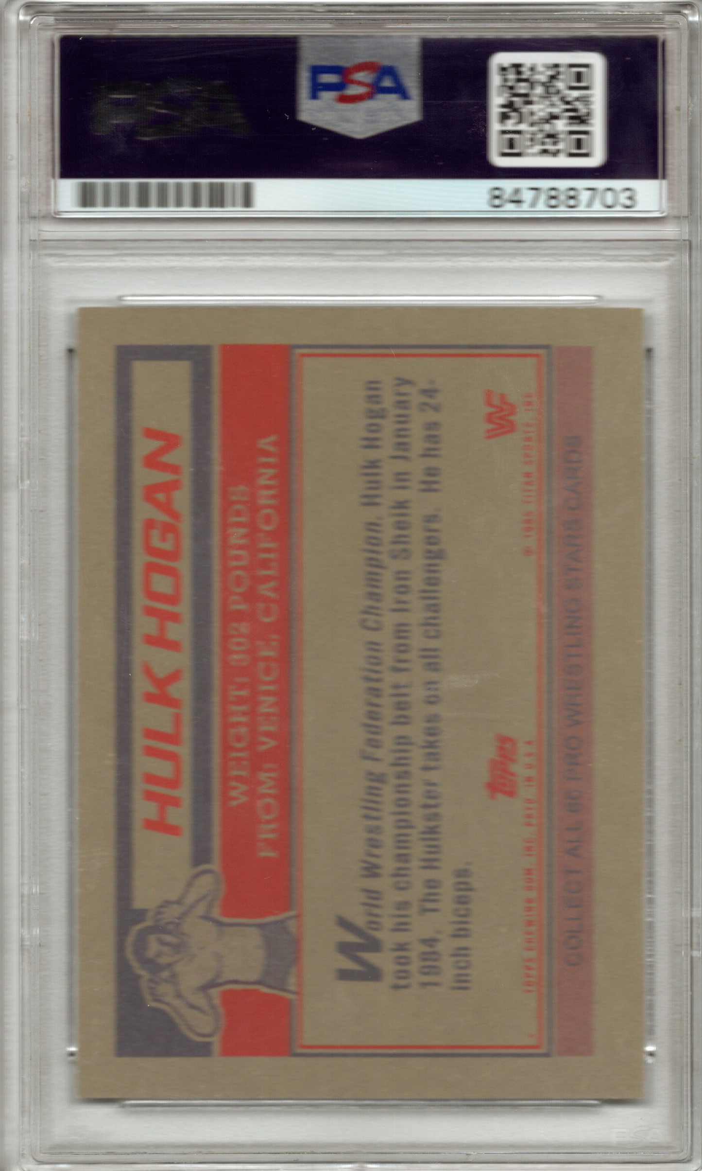 Reprint Card Hulk Hogan Auto PSA/DNA Certified PSA 10 GEM MINT