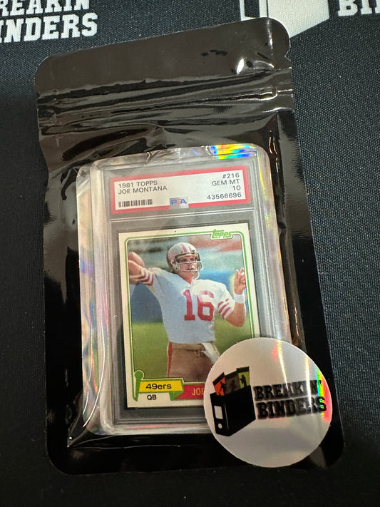 1981 Topps Joe Montana PSA 10 GEM MT Breakin' Binders Keychain