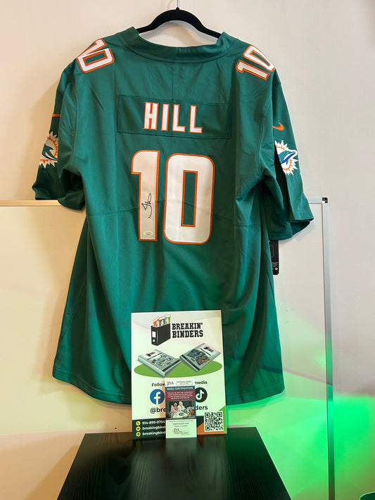 Tyreek Hill Miami Dolphins Autographed Jersey JSA Certified FRAMED W/TWO SLABS