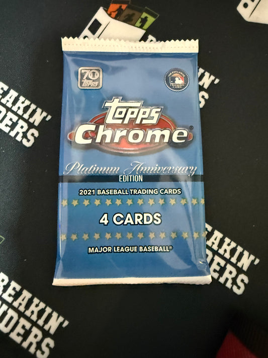 2021 Topps Chrome Platinum Anniversary Baseball Mega Individual Pack