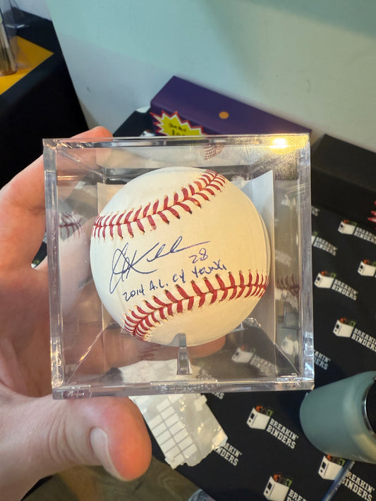 Corey Kluber Cy Young signed baseball JSA Certified WP13014