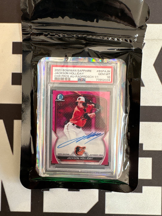 2024 Bowman Sapphire Jackson Holliday Auto 1/1 #BSPAJH PSA 10 GEM MT Breakin' Binders Keychain