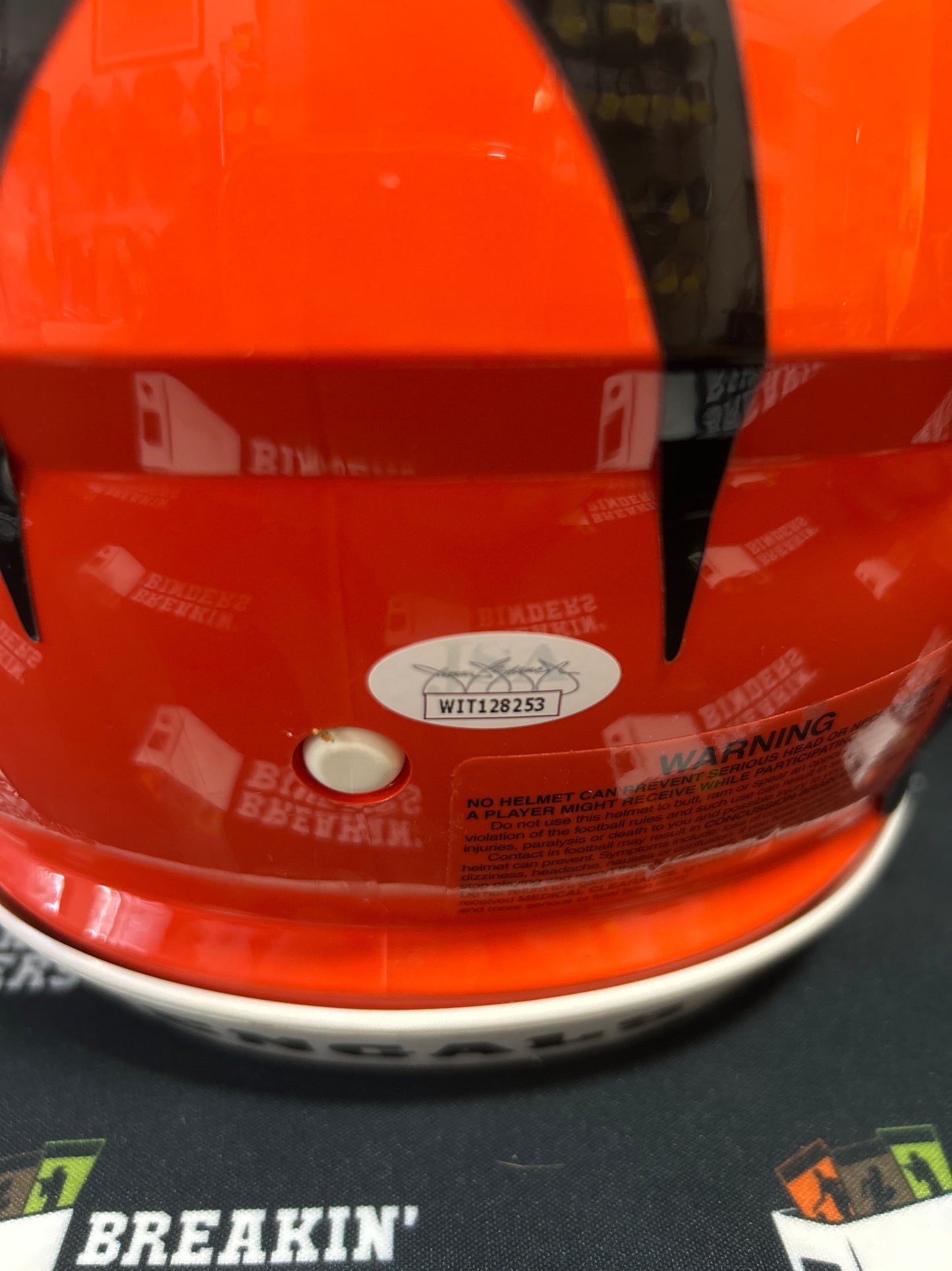 Chad Johnson Ocho Cinco Cincinnati Bengals Autographed Helmet JSA Certified