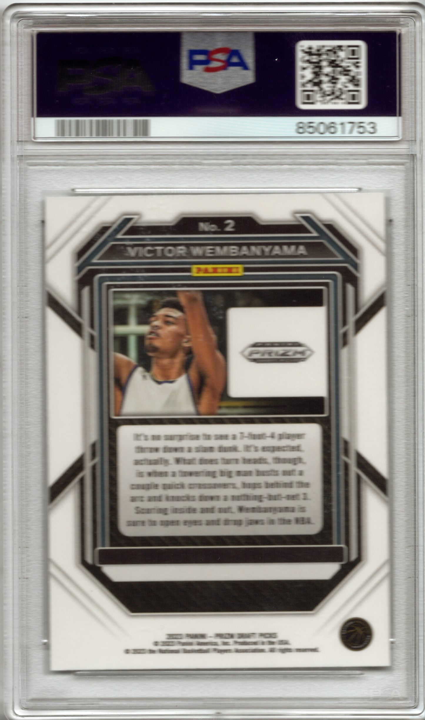 2023 Panini Prizm Draft Picks Victor Wembanyama #2 PSA 10 GEM MINT